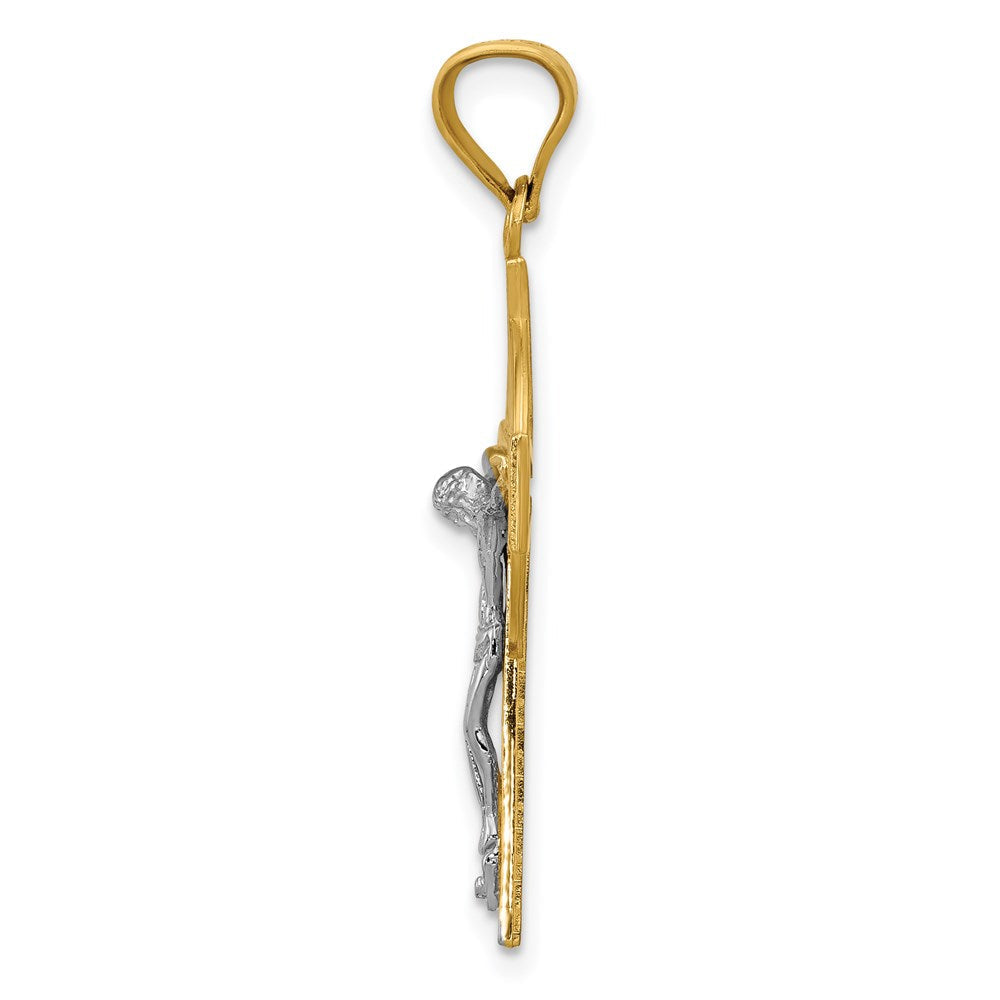14K Bicolor-Gold Iona Kruzifix-Anhänger