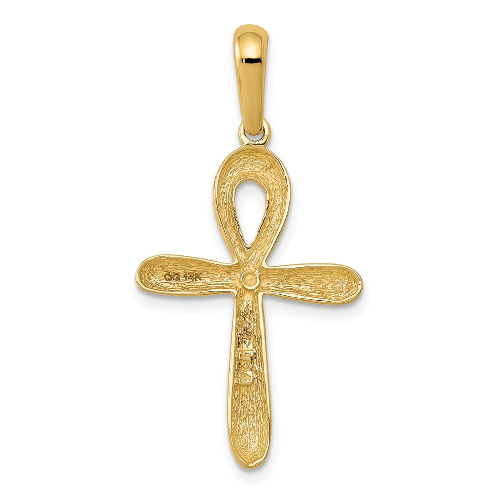 14K Gelbgold Ankh Kreuz Anhänger