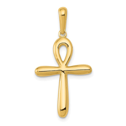 14K Gelbgold Ankh Kreuz Anhänger