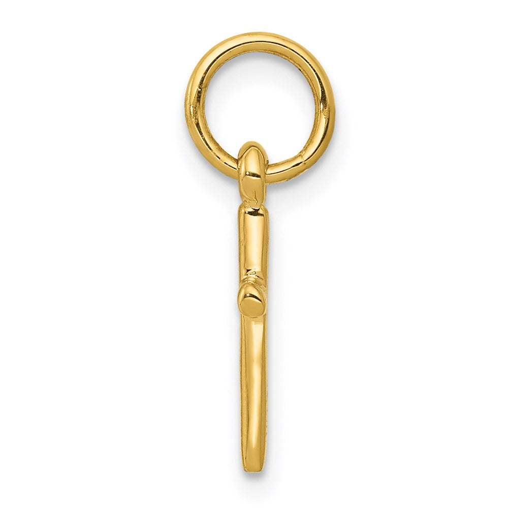 14K Gelbgold Klein Kreuz Charm