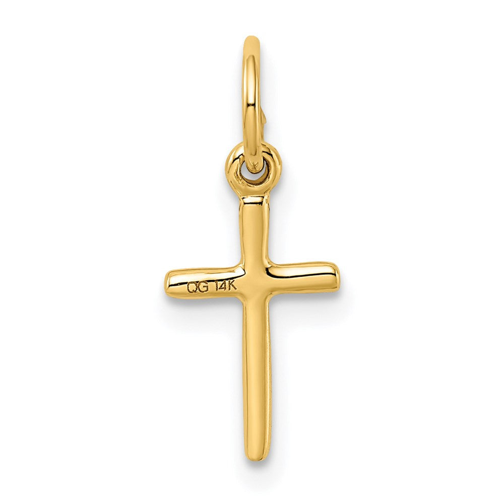 14K Gelbgold Klein Kreuz Charm
