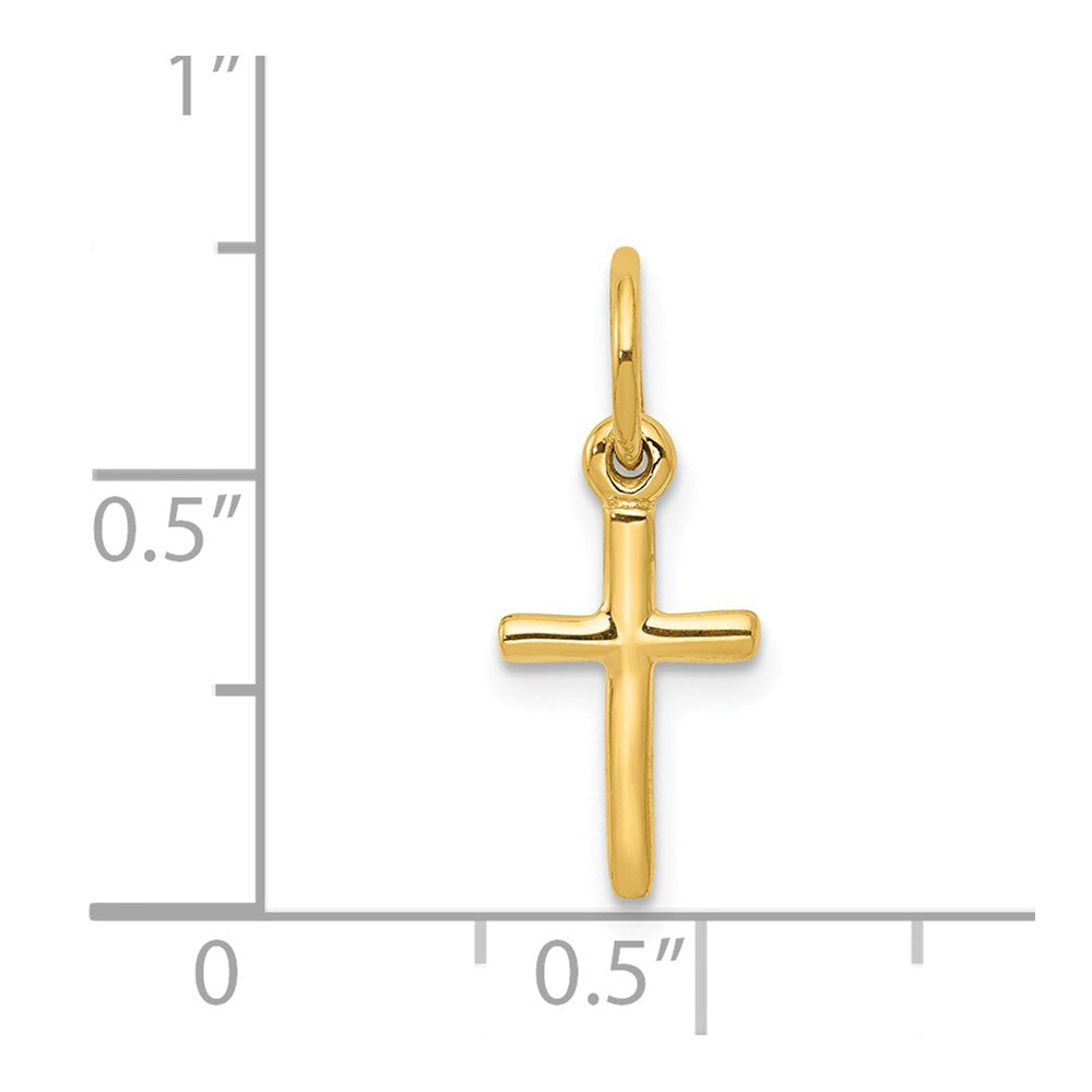 14K Gelbgold Klein Kreuz Charm