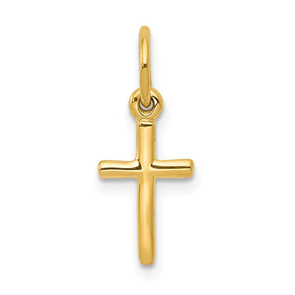 14K Gelbgold Klein Kreuz Charm
