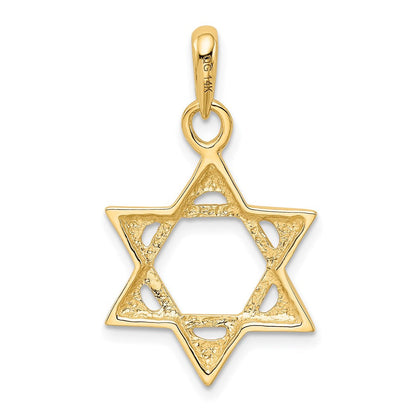 14 Karat Gelbgold Davidstern-Anhänger