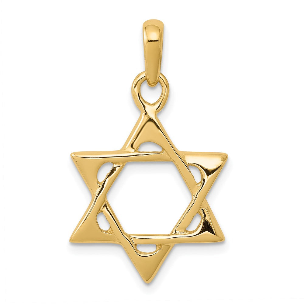 14 Karat Gelbgold Davidstern-Anhänger