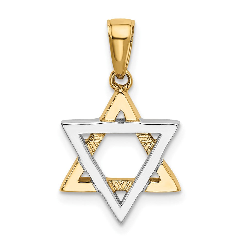 14K Bicolor Gold Davidstern-Anhänger