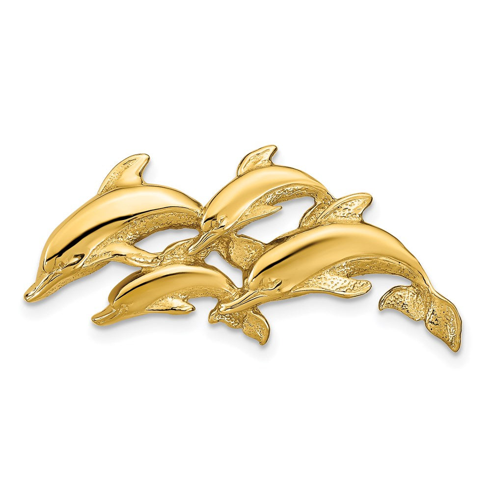 14K Gelbgold Dolphins Anhänger