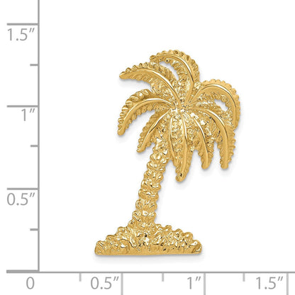 14K Gelbgold Palme Baum Anhänger