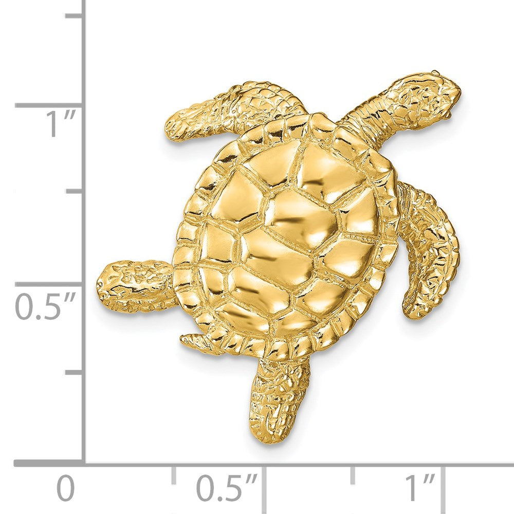 14K Gelbgold Meer Schildkröte Anhänger