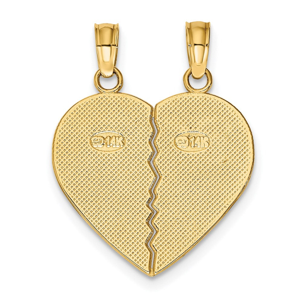 14K Gelbgold BEST FRIENDS Trennbarer Herz-Charm