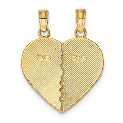 14K Gelbgold BEST FRIENDS Trennbarer Herz-Charm