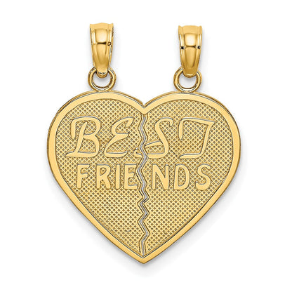 14K Gelbgold BEST FRIENDS Trennbarer Herz-Charm