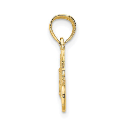 14K Gelbgold #1 Freund Charm