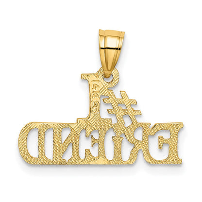14K Gelbgold #1 Freund Charm