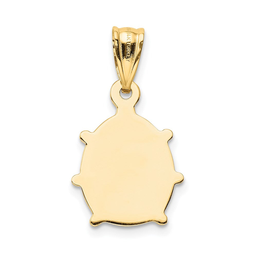 14K Gelbgold Emailliert Marienkäfer Charm