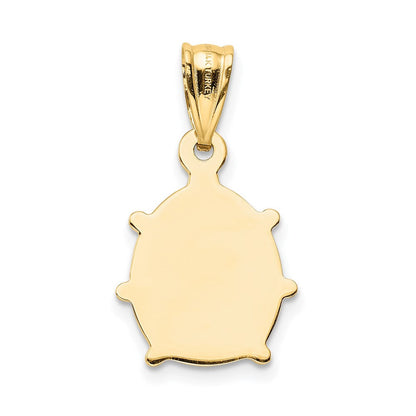 14K Gelbgold Emailliert Marienkäfer Charm