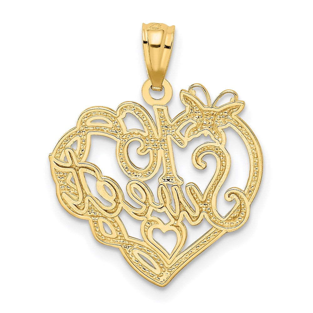 14K Gelb & Rhodium und Süß 16 Anhänger