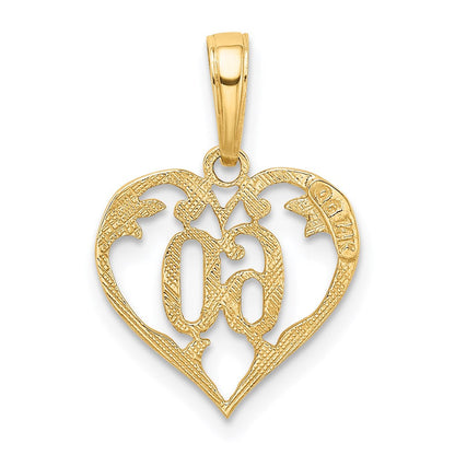 14K Gelbgold 60 Herz Anhänger