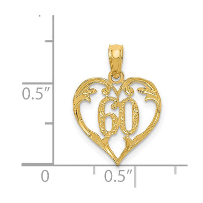 14K Gelbgold 60 Herz Anhänger