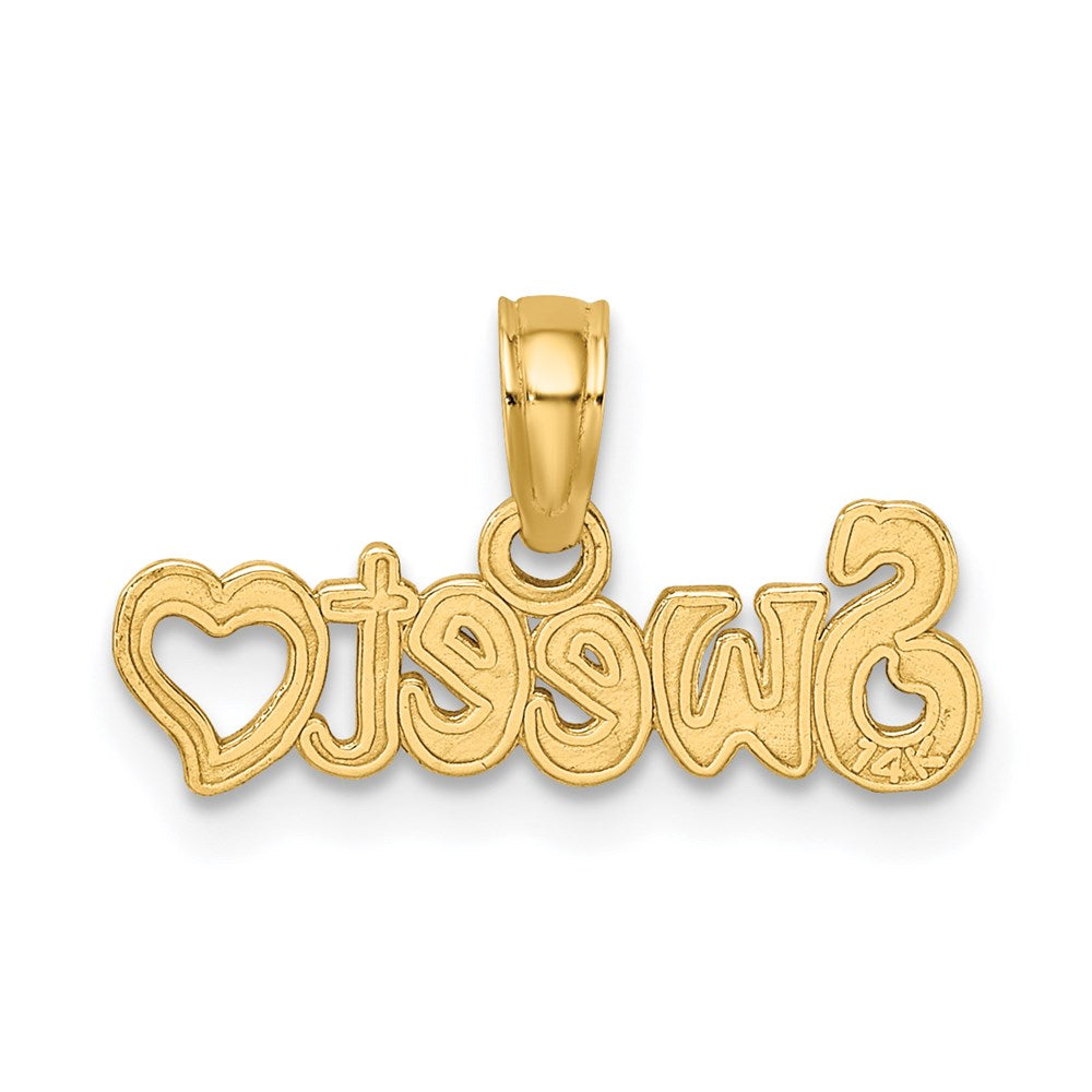 14K Gelbgold Süß Herz Charm
