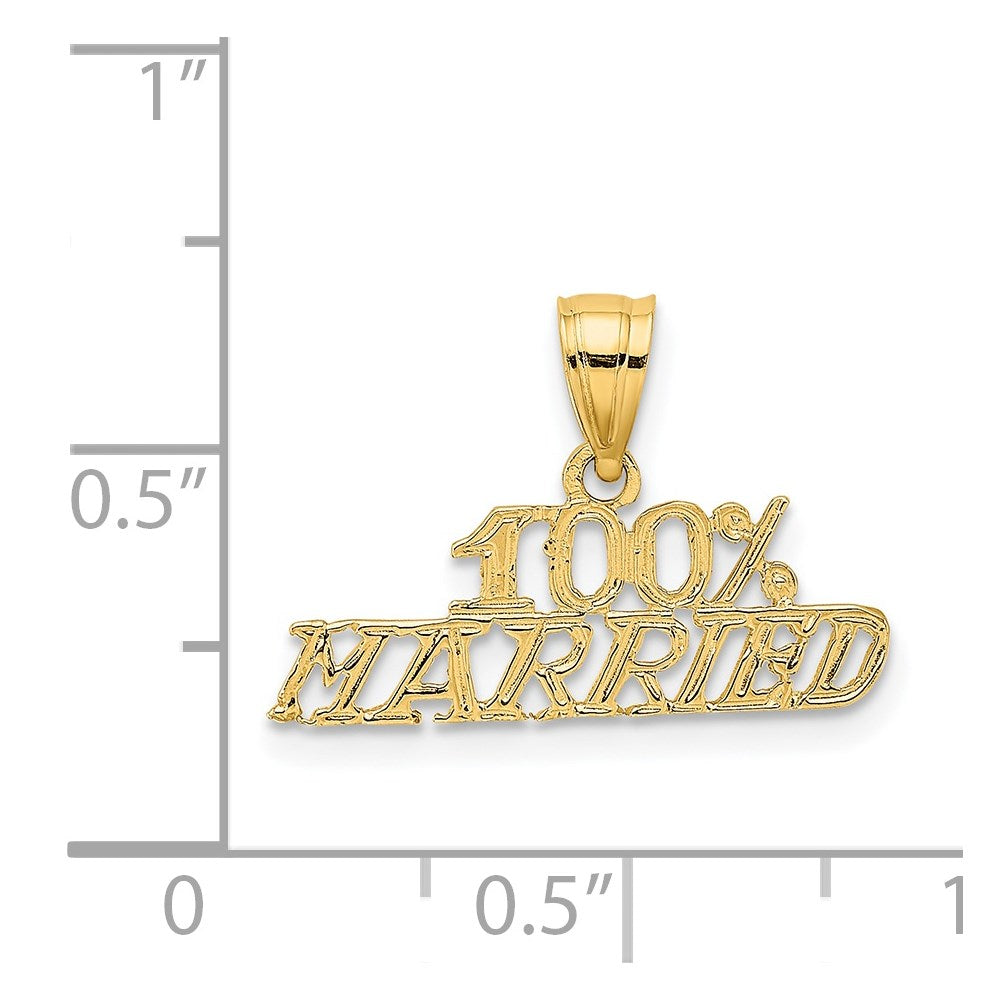 14K Gelbgold 100% Married Charm