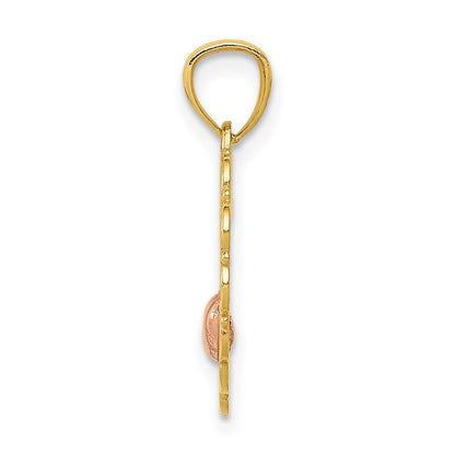 14K Bicolor Mama Herz Anhänger