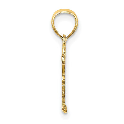 14K Gelbgold Beste Mama Charm