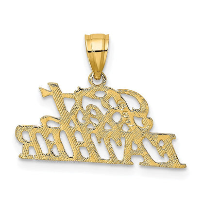 14K Gelbgold Beste Vater Charm