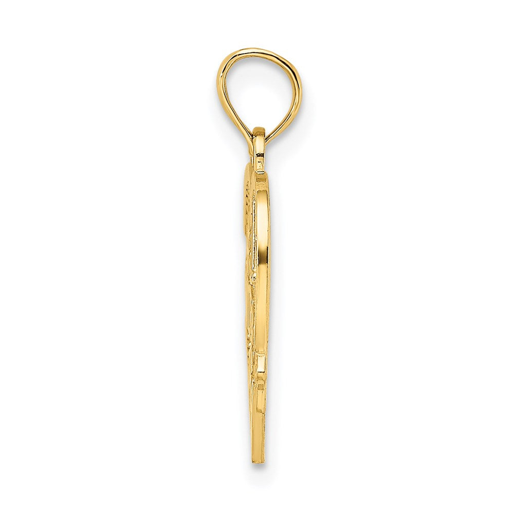 14K Gelbgold #1 Wife Herz Charm
