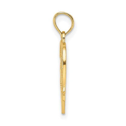 14K Gelbgold #1 Wife Herz Charm