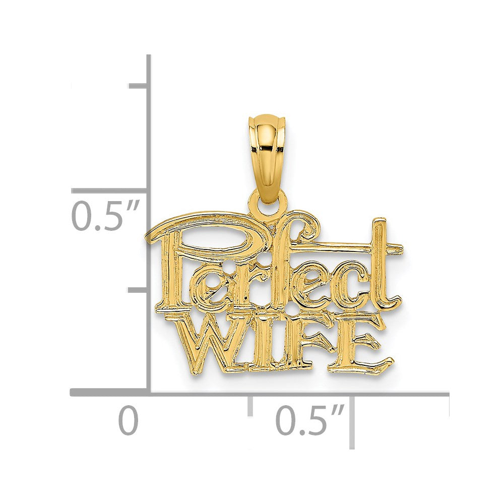 14K Gelbgold Perfect Wife Charm