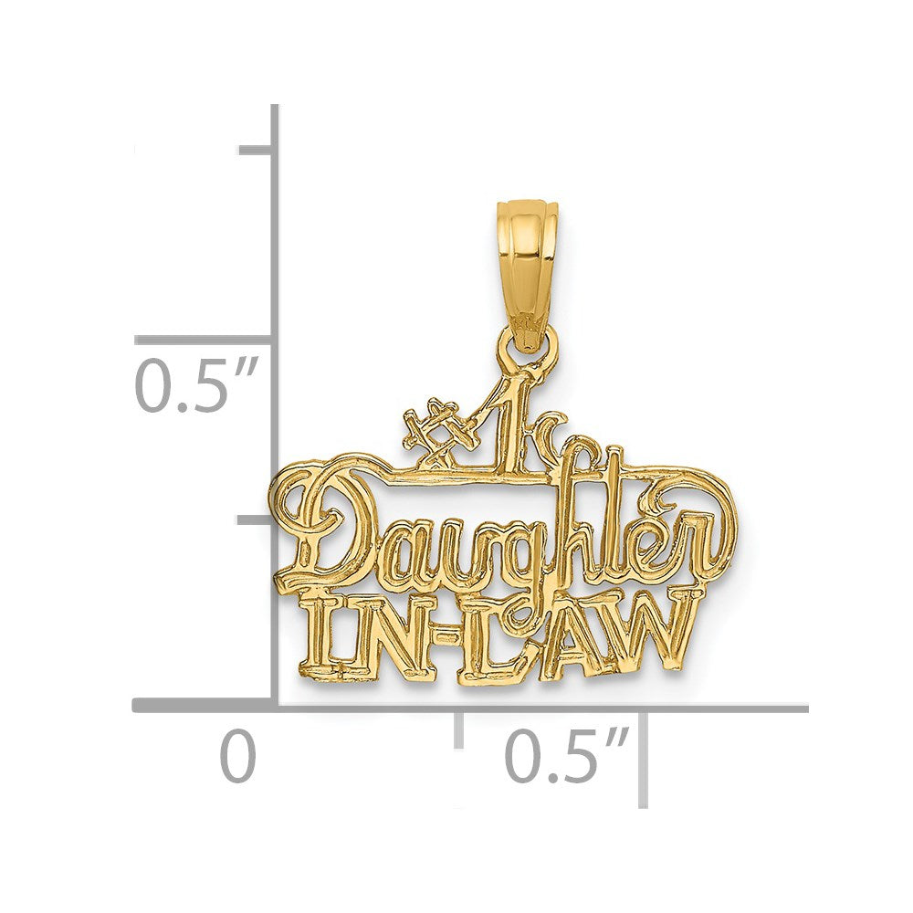 14K Gelbgold #1 Tochter-in-law Charm