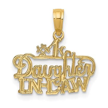 14K Gelbgold #1 Tochter-in-law Charm