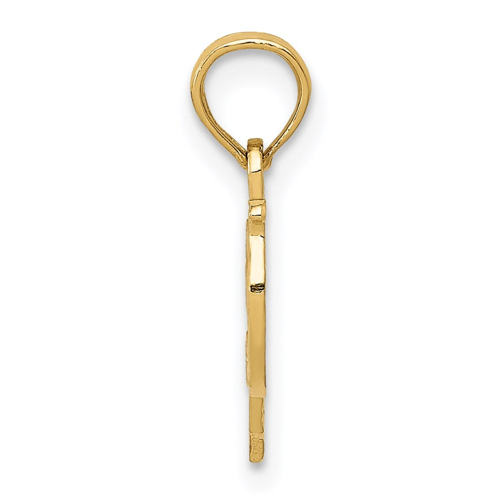 14K Gelbgold I Herz Papa Charm