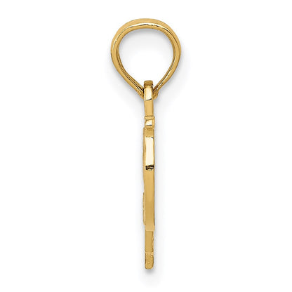 14K Gelbgold I Herz Papa Charm