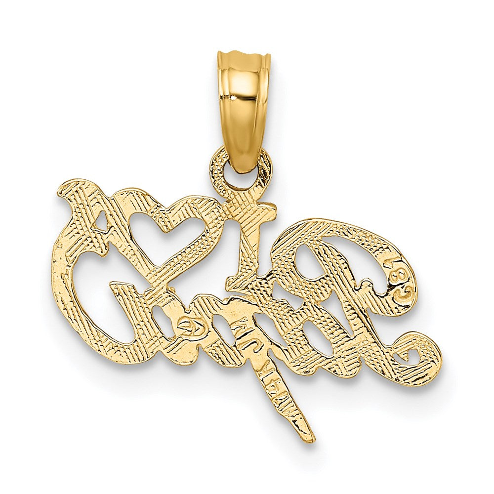 14K Gelbgold I Herz Papa Charm