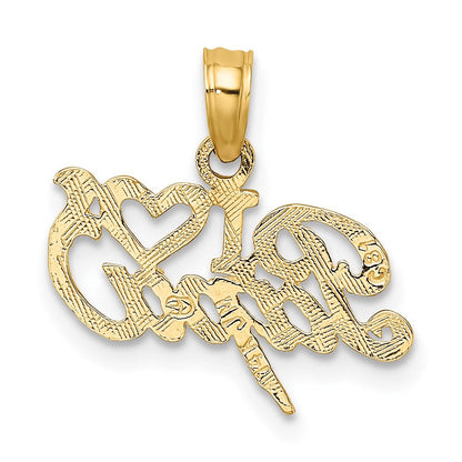 14K Gelbgold I Herz Papa Charm