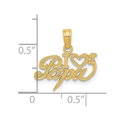 14K Gelbgold I Herz Papa Charm