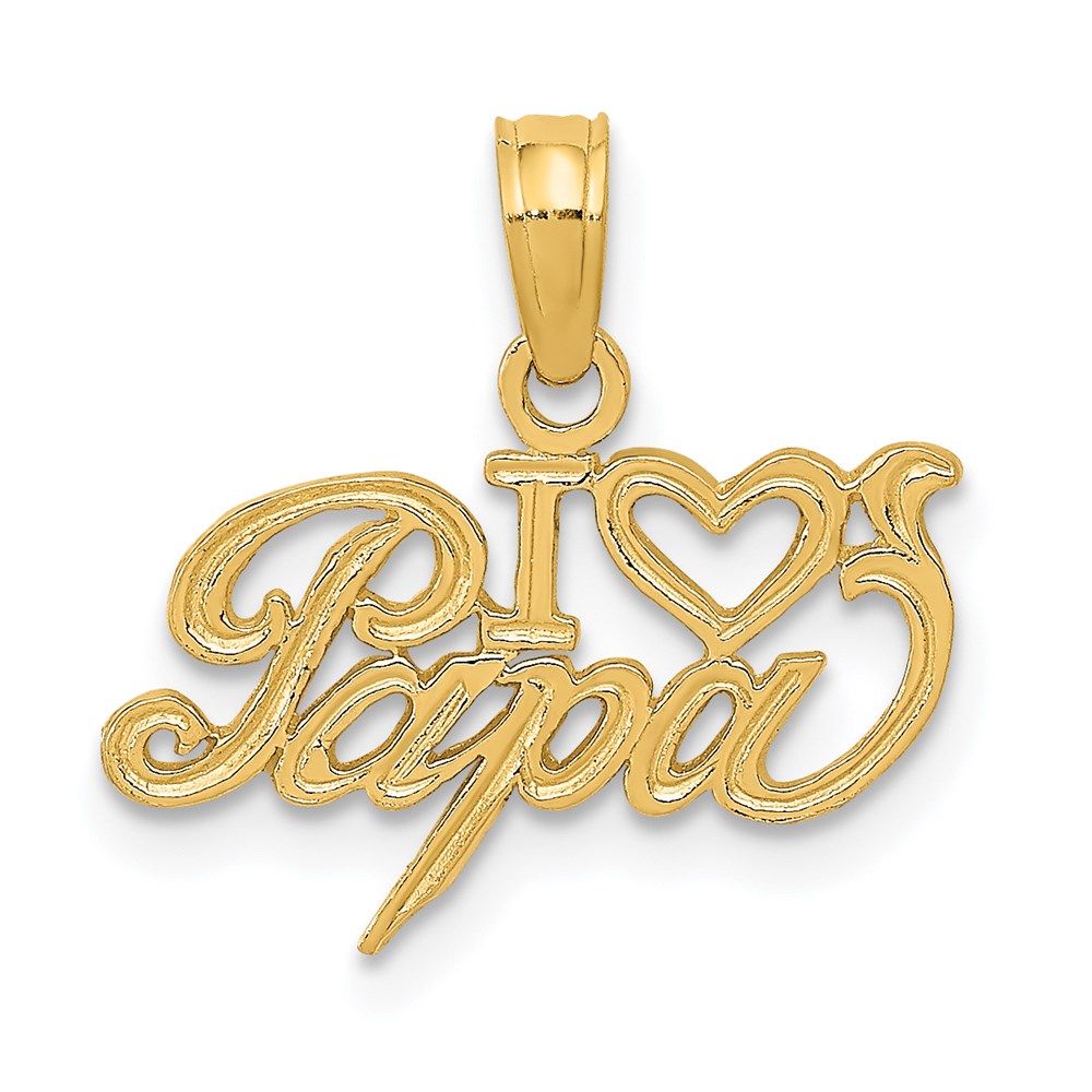 14K Gelbgold I Herz Papa Charm