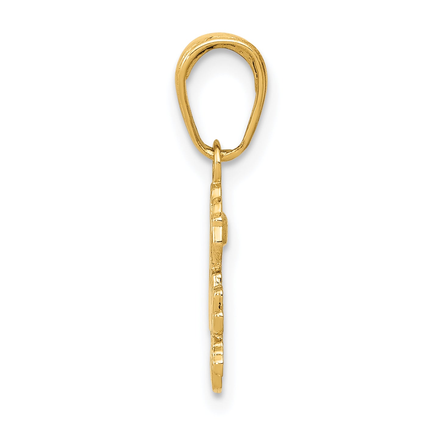 14K Gelbgold Schwester Rose Anhänger