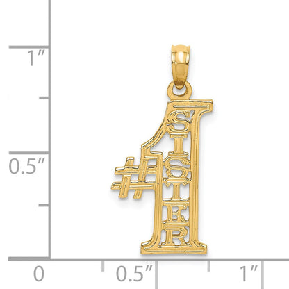 14K Gelbgold #1 Schwester Charm