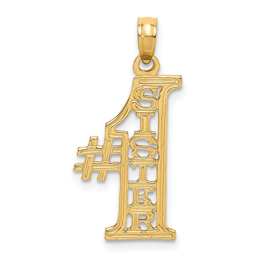 14K Gelbgold #1 Schwester Charm