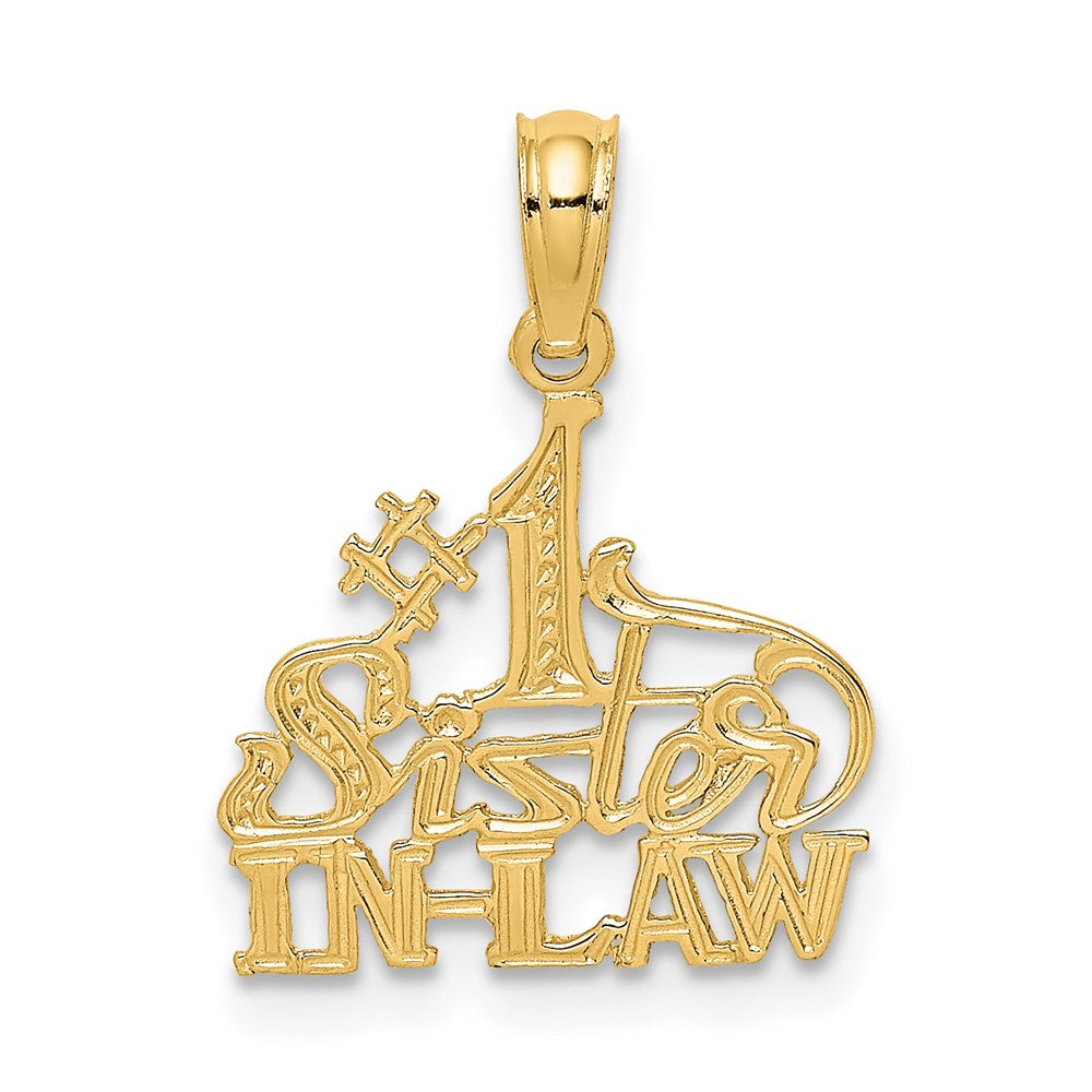 14K Gelbgold #1 Schwester-in-law Charm