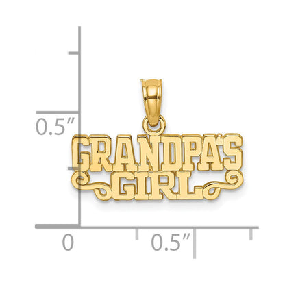 14K Gelbgold Grandpas Mädchen Charm