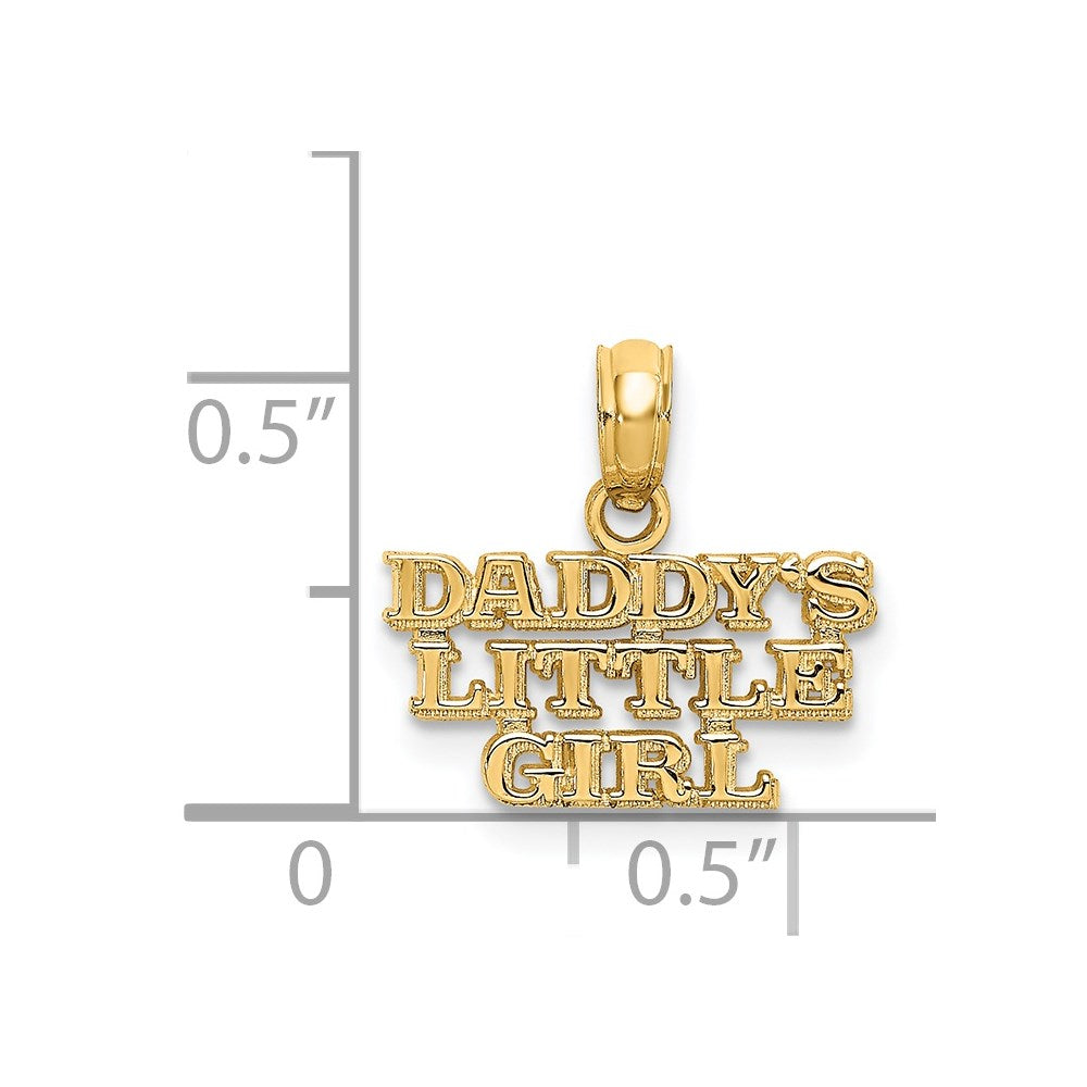 14K Gelbgold Daddys Little Mädchen Charm