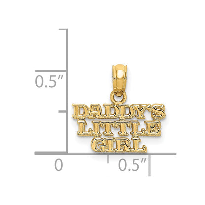 14K Gelbgold Daddys Little Mädchen Charm