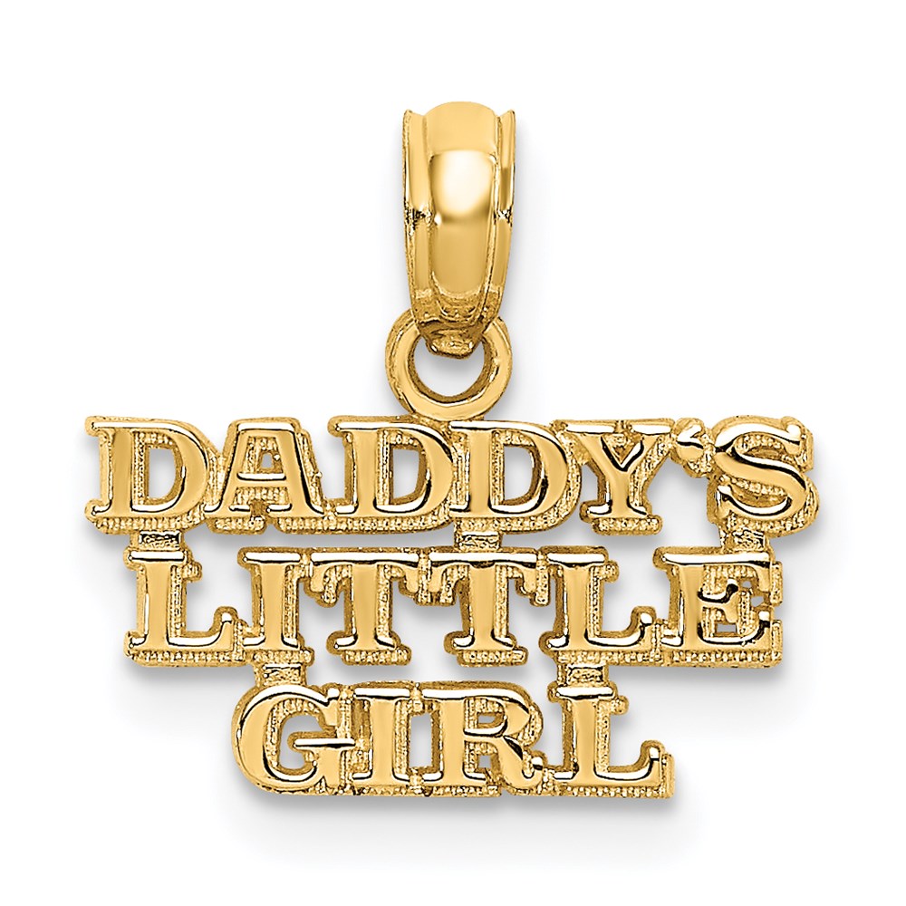 14K Gelbgold Daddys Little Mädchen Charm