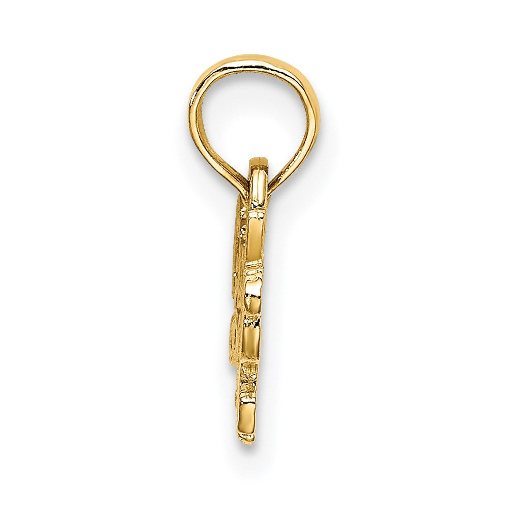 14K Gelbgold Oma Mädchen Charm