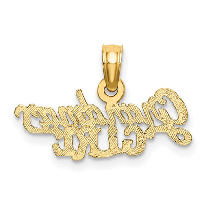 14K Gelbgold Oma Mädchen Charm