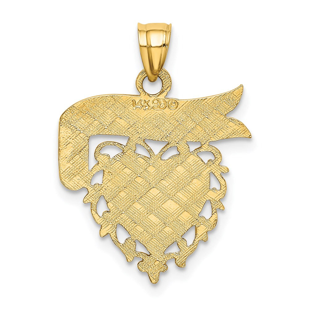 14K Gelbgold Herz-Anhänger "DADDYS GIRL